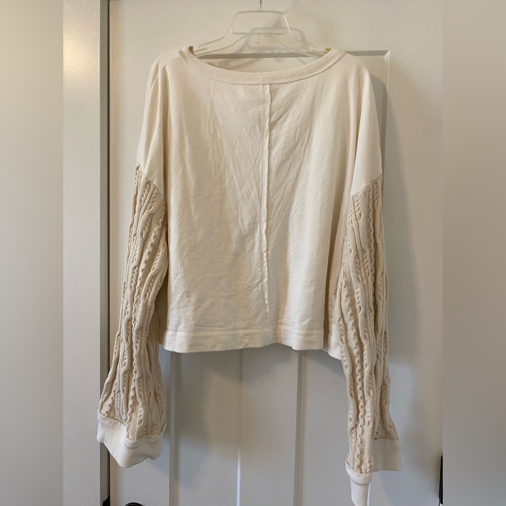 Anthropologie Pilcro Sweater Sleeve Blouse - Picture 4 of 6